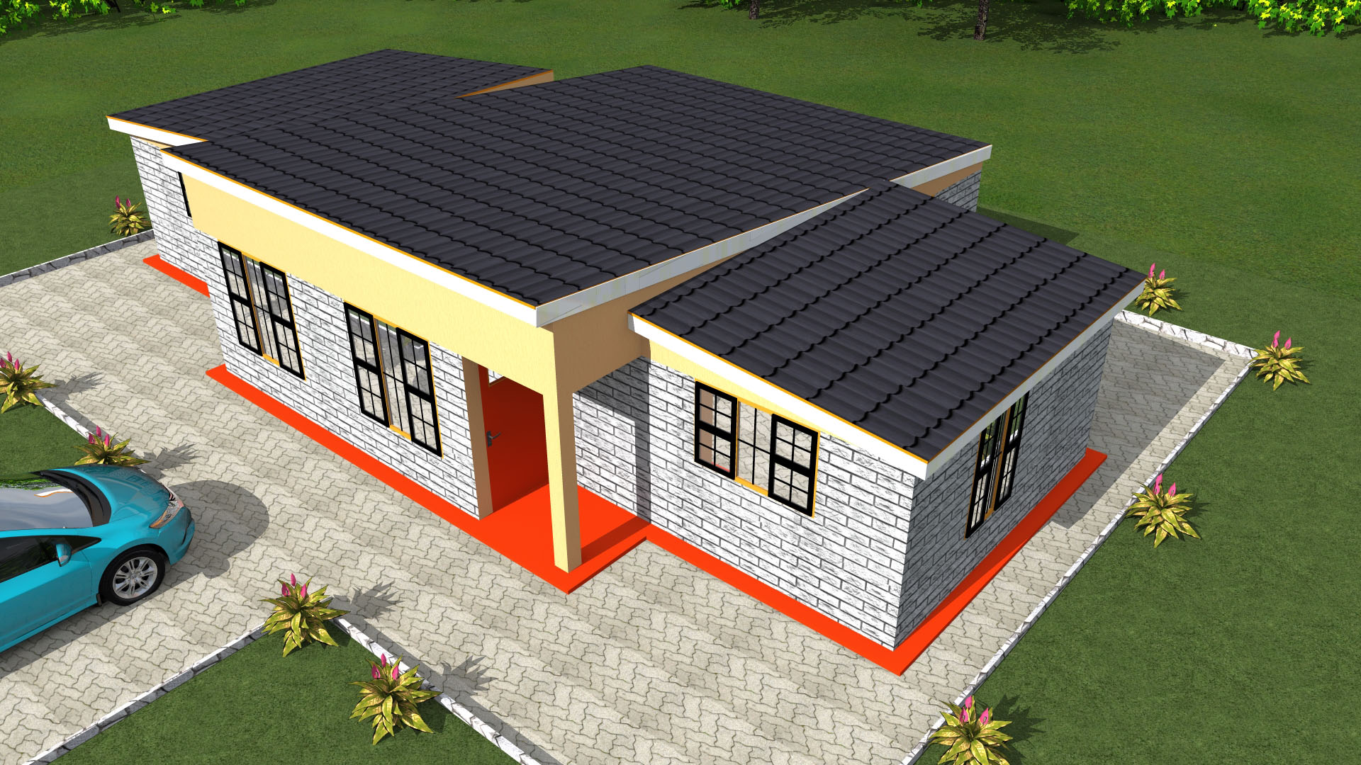 Flat Roof Simple 3 Bedroom Design Rmc13 Ujenzi Forum