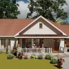 Spacious 3 bedroom house design with floor plan