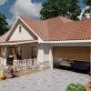 Spacious 3 bedroom house design with floor plan