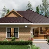 Modern affordable 3 bedroom house design with floor plan. Front view