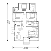 10 meters by 15 meters 3 bedrooms floorplan