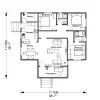 11.75Mx11.75M floor plan and furniture layout