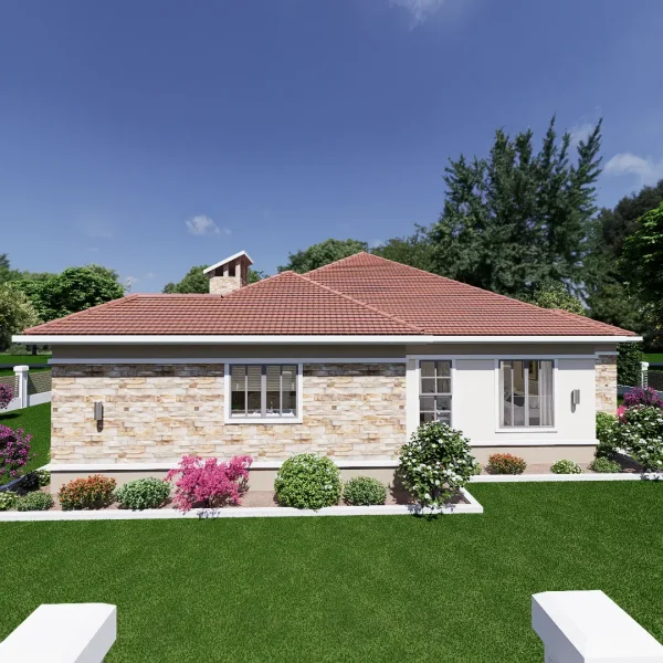 Ensuite 3 bedroom house design back view