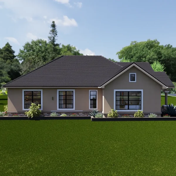 12.24M x 17.0M 3 bedrooms house design elevation 04