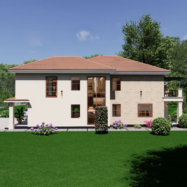 4 bedroom maisonette side 1 view