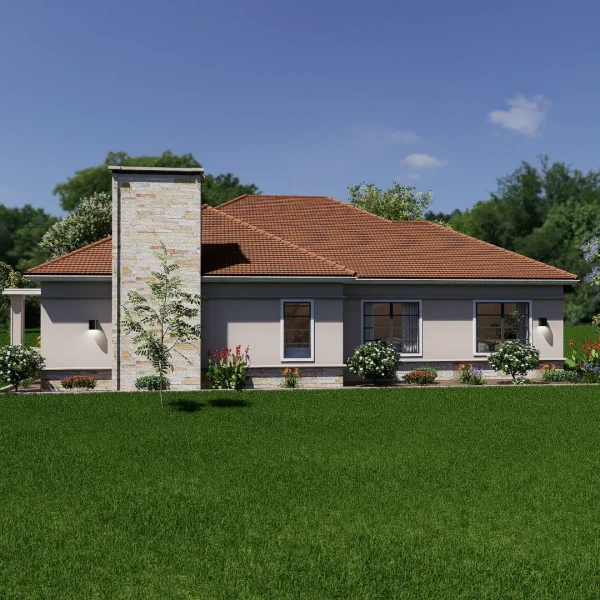 4 bedrooms bungalow house design elevation 02