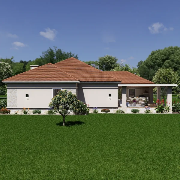4 bedrooms bungalow house design elevation 03