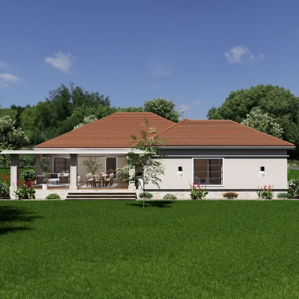 4 bedrooms bungalow house design elevation 04
