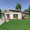 RMC50 Skillion roof 2 bedroom house design front view