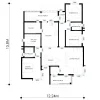 RMC48 3 bedroom flat roof design Floorplan