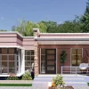 Flat hidden Roof 12.24M X 15.8M 3 Bedroom house design. RMC48