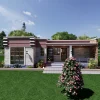 RMC48 Flat roof 3 bedroom house design E03