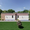 Flat hidden Roof 12.24M X 15.8M 3 Bedroom house design. RMC48