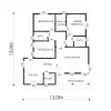 Skillion roof 3 bedroom house design RMC51 floorplan