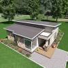 RMC50 Skillion roof 2 bedroom house top view