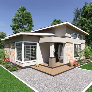 RMC50 Skillion roof 2 bedroom house design RMC50 Skillion roof 2 bedroom house design