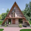 RMC52 3 bedroom A frame house design E-01