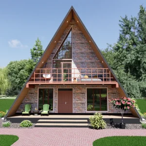 RMC52 3 bedroom A frame house design E-01 RMC52 3 bedroom A frame house design E-01