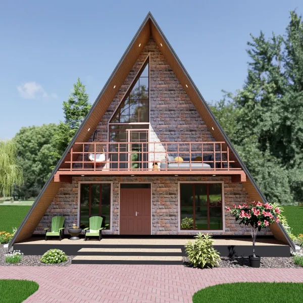 RMC52 3 bedroom A frame house design E-01