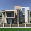 RMC53 4 bedroom flat roof maisonette house design E-02