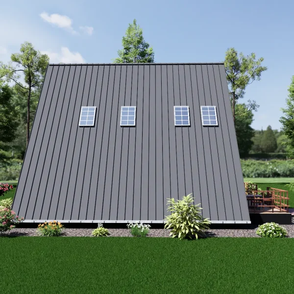 RMC52 3 bedroom A frame house design E-02