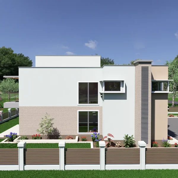 RMC53 4 bedroom flat roof maisonette house design E-04