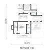 RMC55 3 Bedroom maisonette house design First floor plan RMC55 3 Bedroom maisonette house design First floor plan