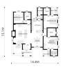 RMC57 3 bedroom house design architectural plans floor plans