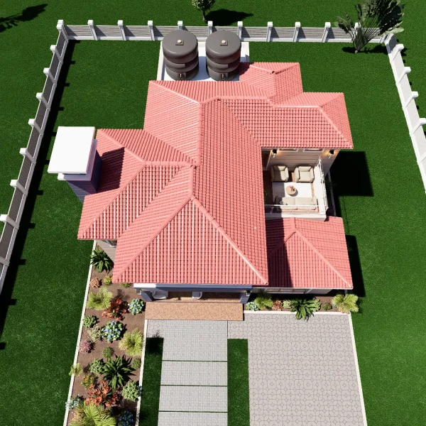 RMC55 3 Bedroom maisonette house design roof plan RMC55 3 Bedroom maisonette house design roof plan