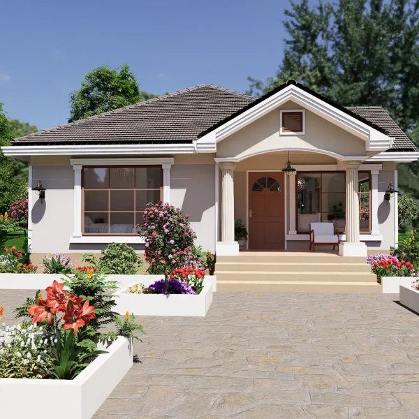RMC59 small 3 bedroom house design E-01
