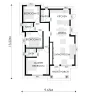 RMC59 small 3 bedroom house design floorplan