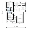 RMC62 2 bedrooms house design floorplan