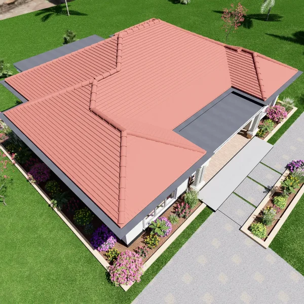 RMC61 Modern 3 bedrooms house design roof RMC61 Modern 3 bedrooms house design roof